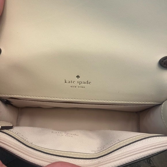 Kate Spade Cream and Brown Knot Leather Crossbody Bag - Picture 7 of 7